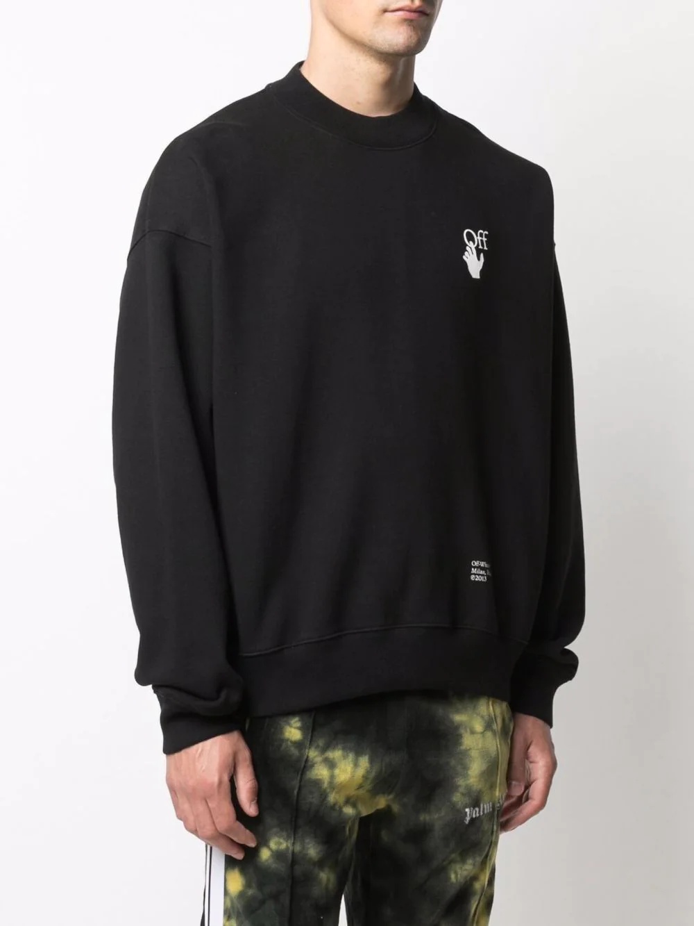 Off-white Carav Arrows Motif Sweatshirt In Black