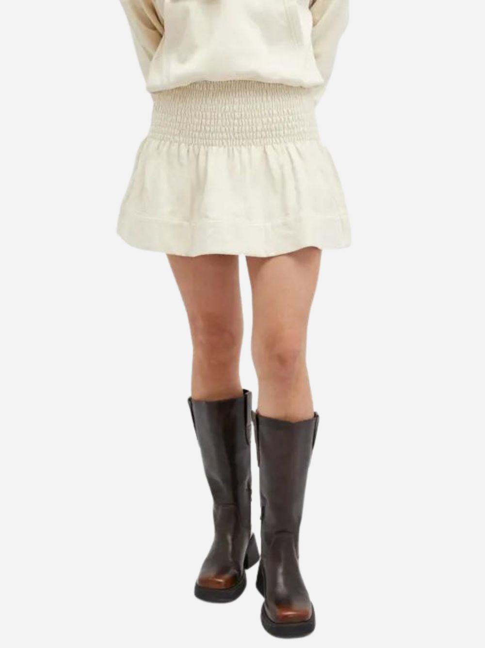 Isabel Marant High Waist Skirt In White