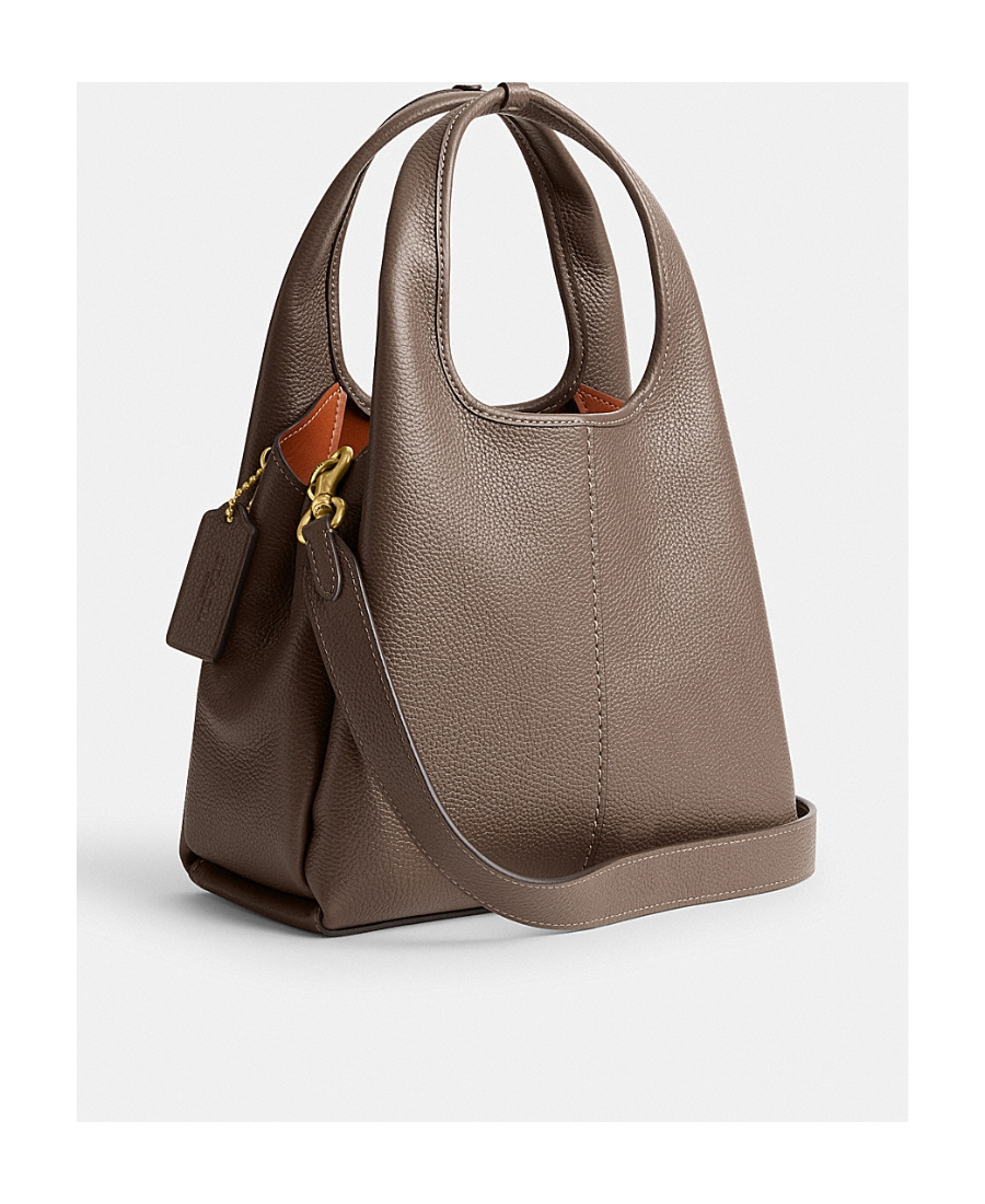 Coach Lana Pebbled-leather Tote Bag In Brown