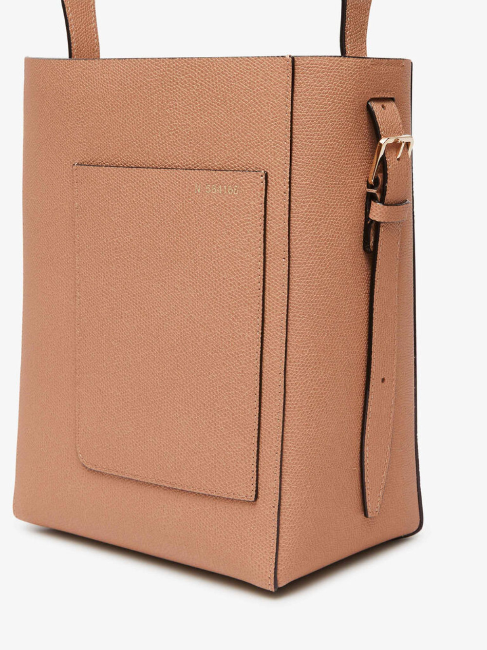 Valextra Logo Shoulder Bag In Nude