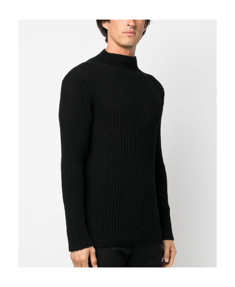 Dries Van Noten Round Neck Long-sleeved Sweater In Black
