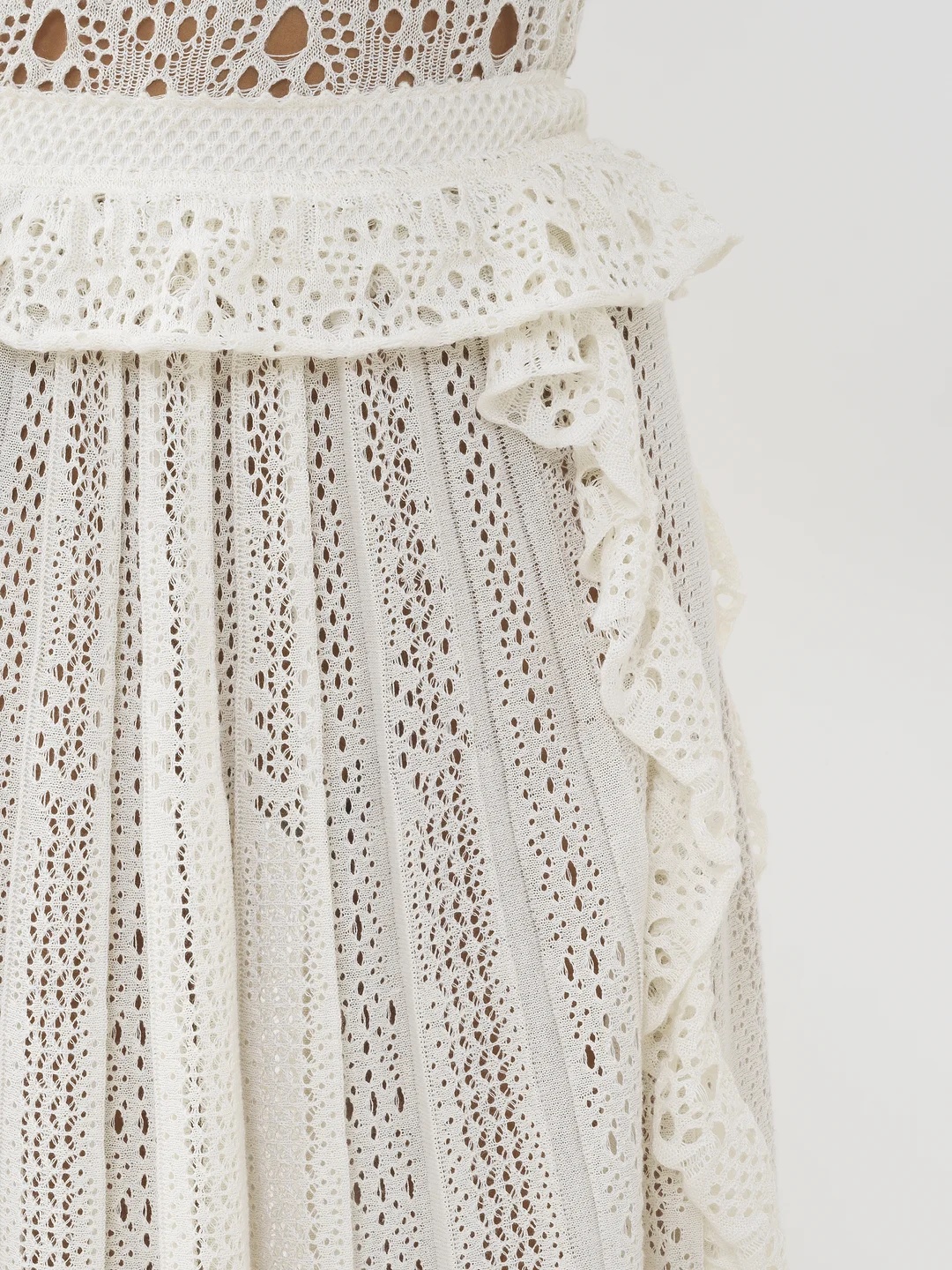 Chloé Flounce Skirt In White