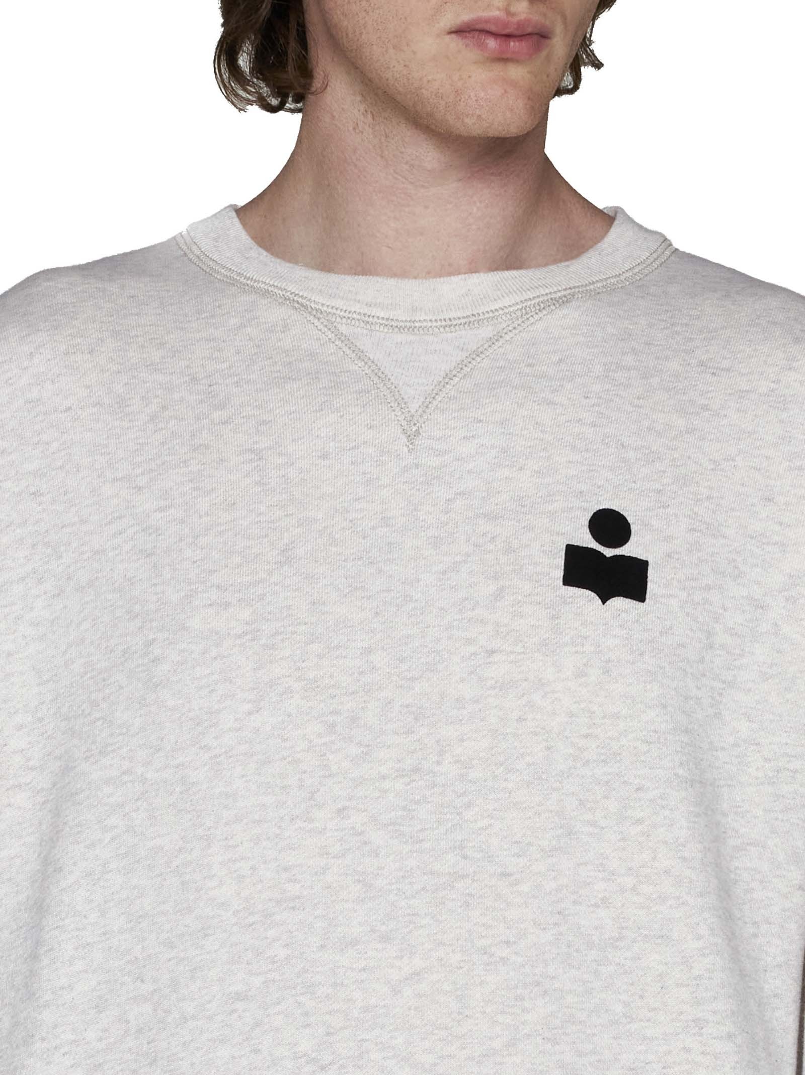 Isabel Marant Long-sleeved Crewneck Sweatshirt In White