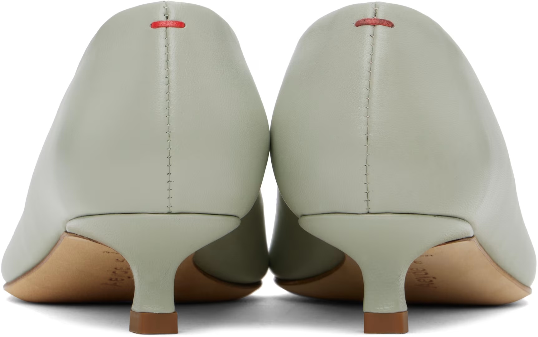 Aeyde Gray Clara Leather Heels In Gray