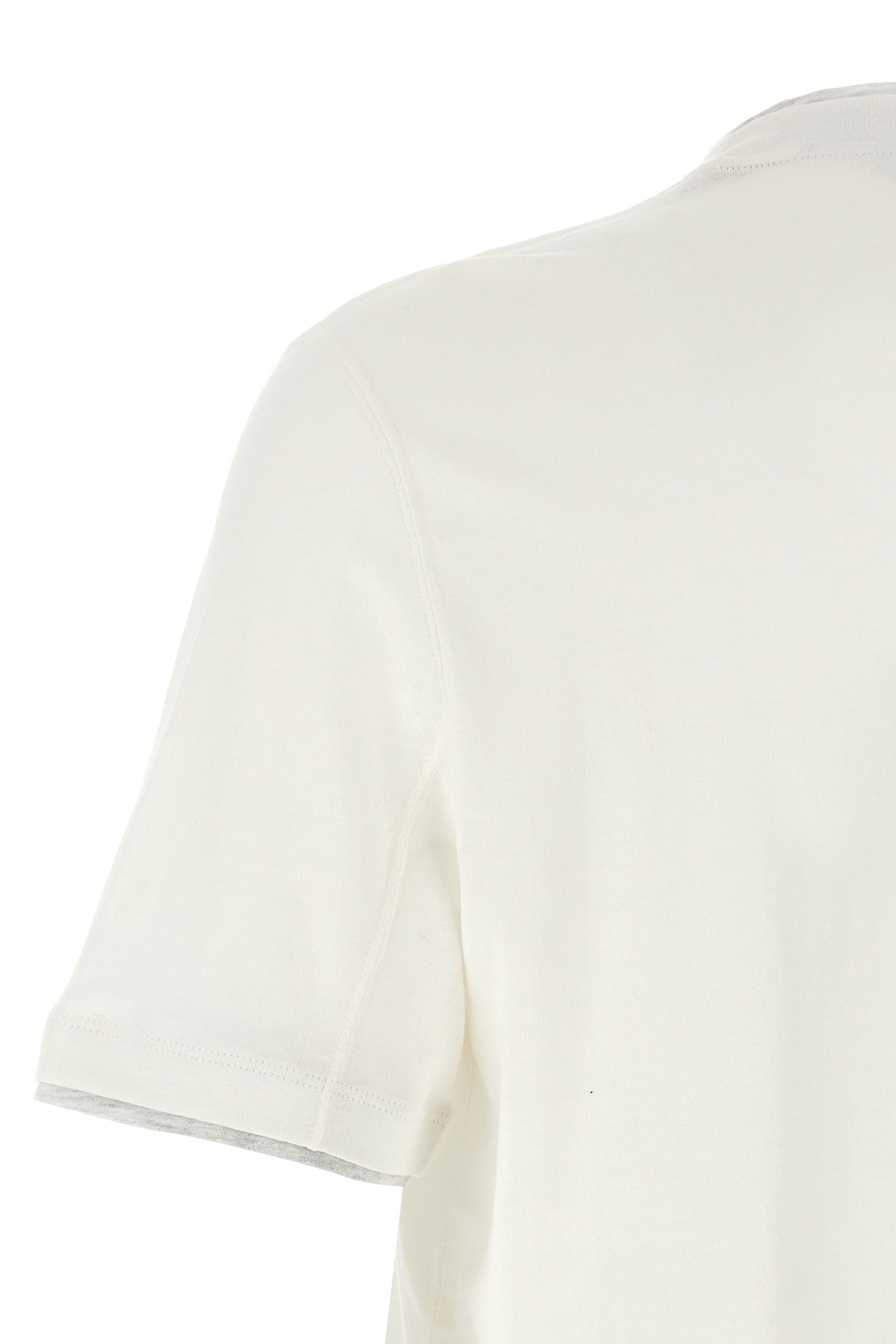 Brunello Cucinelli T-shirt With Faux-layering In White