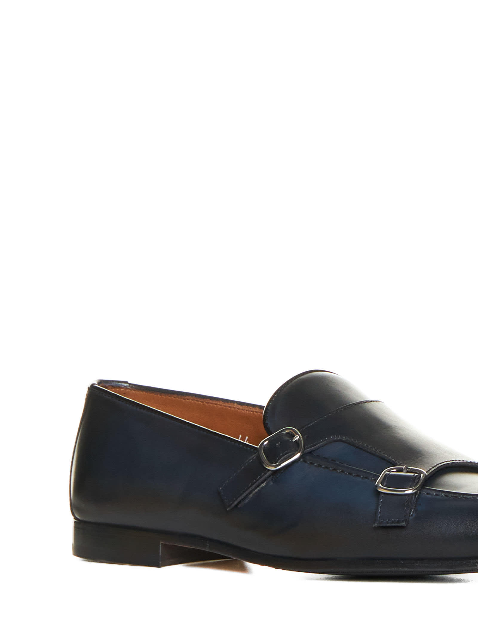 Doucal's Double Buckle Ring Love Shoes In Black