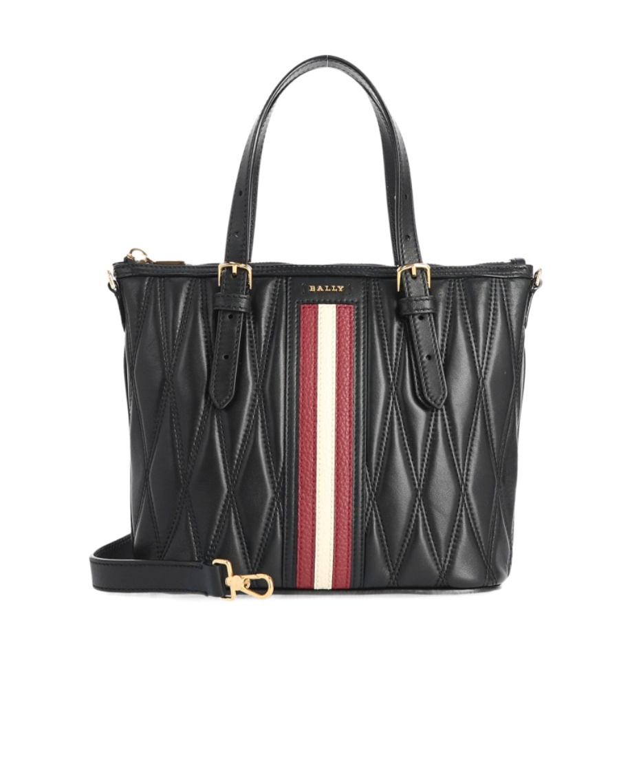 Shop Bally Logo Shoulder Bag In Black