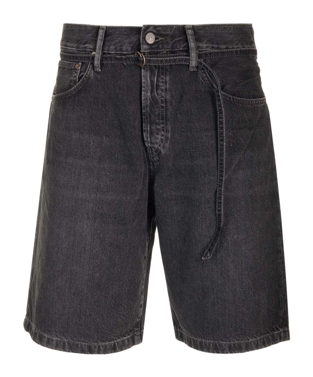 Acne Studios Wide-leg Denim Shorts In Black