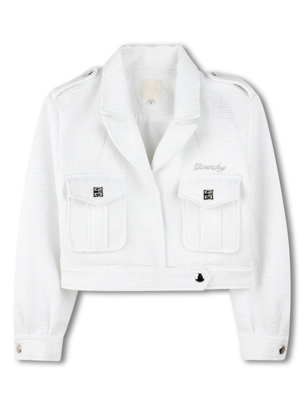 Givenchy Emboidered-logo Jacket In White
