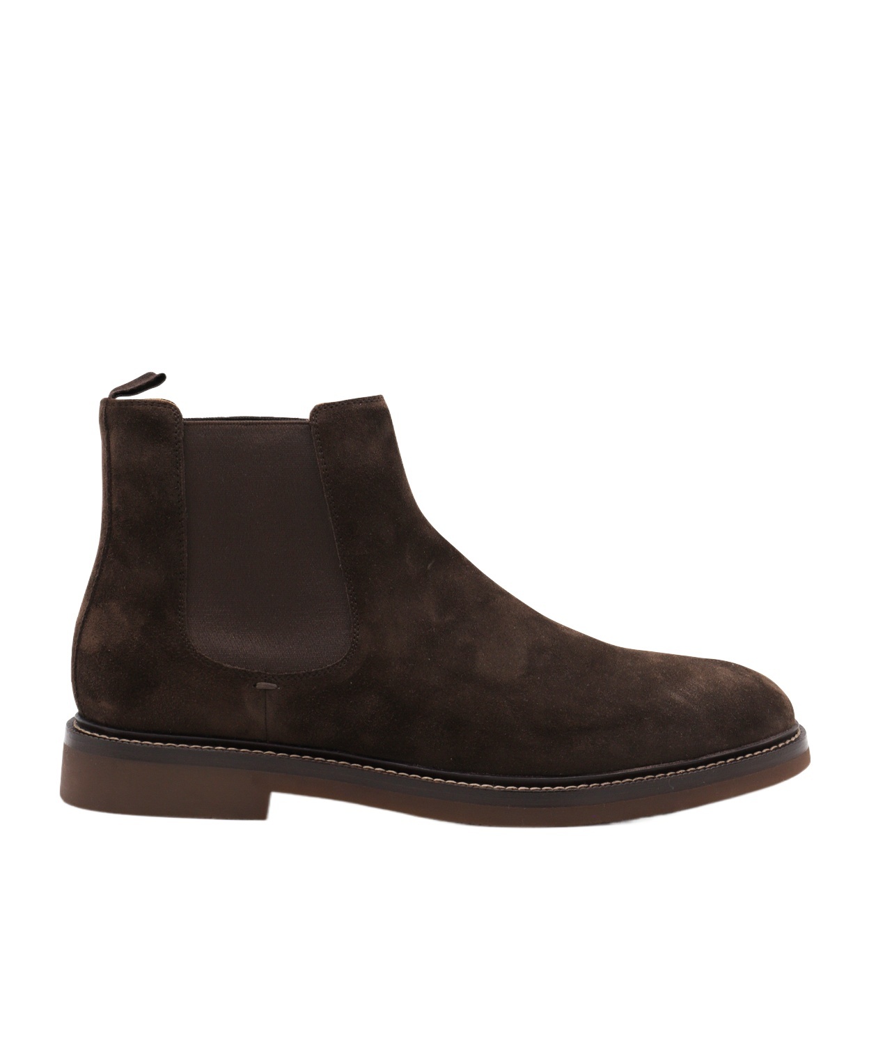 Brunello Cucinelli Round Toe Ankle Boots In Brown