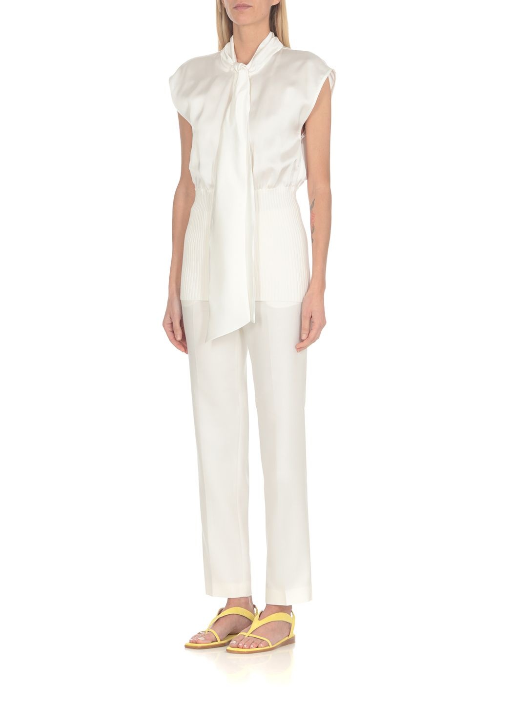 Fabiana Filippi Sleeveless Panelled Blouse In White