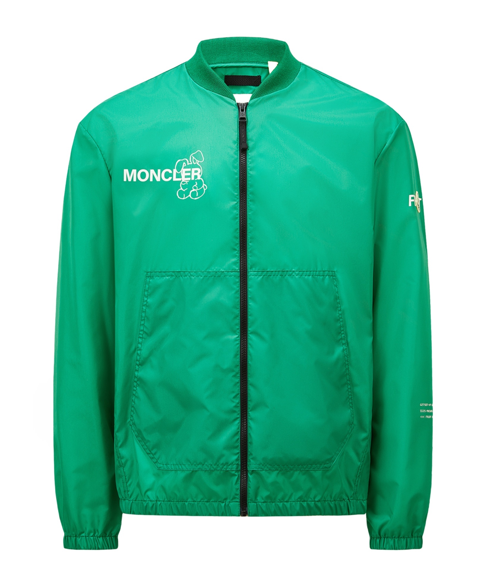 Moncler 7 Frgmt Ribbed Collar Windbreaker In Green