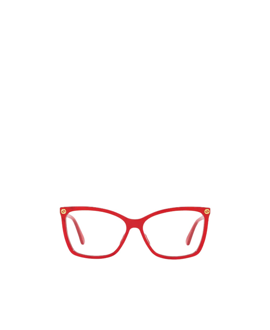 Gucci Rectangular-frame Glasses In Red