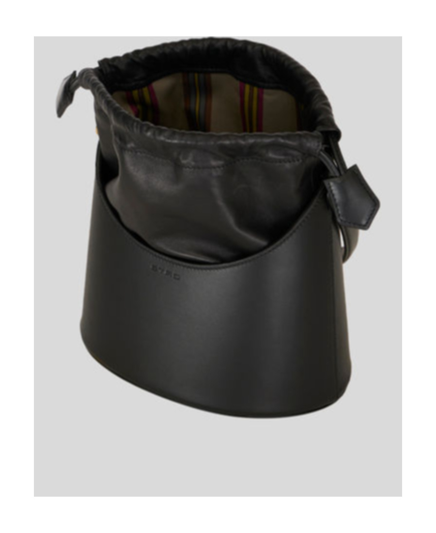 Etro Saturno Bucket Bag In Black