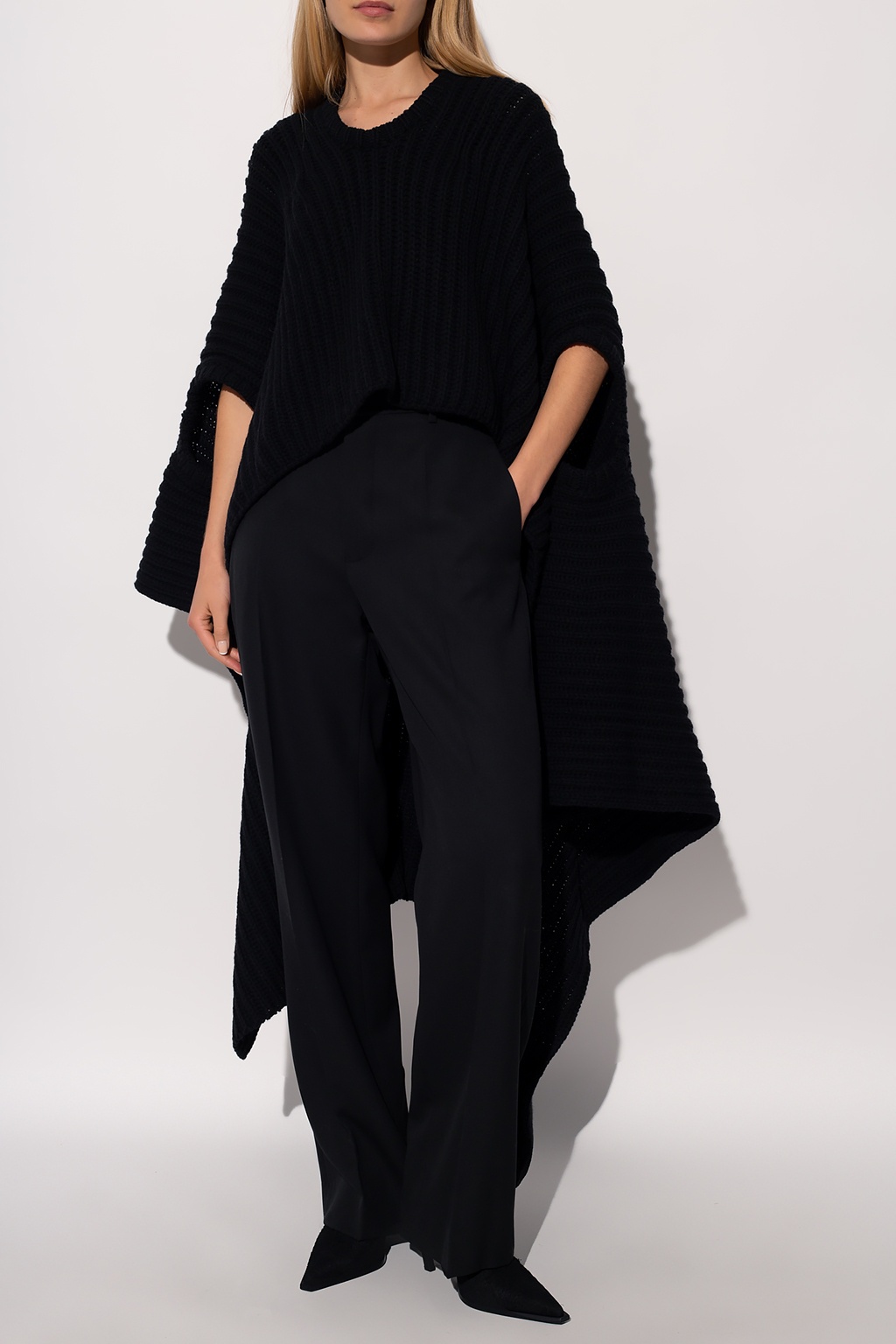 Ann Demeulemeester 'kris' Cloak In Black