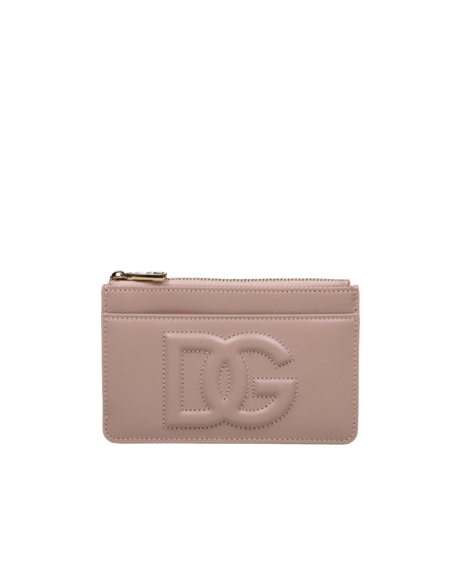 Dolce & Gabbana Dg Logo Zip Purse In Nude