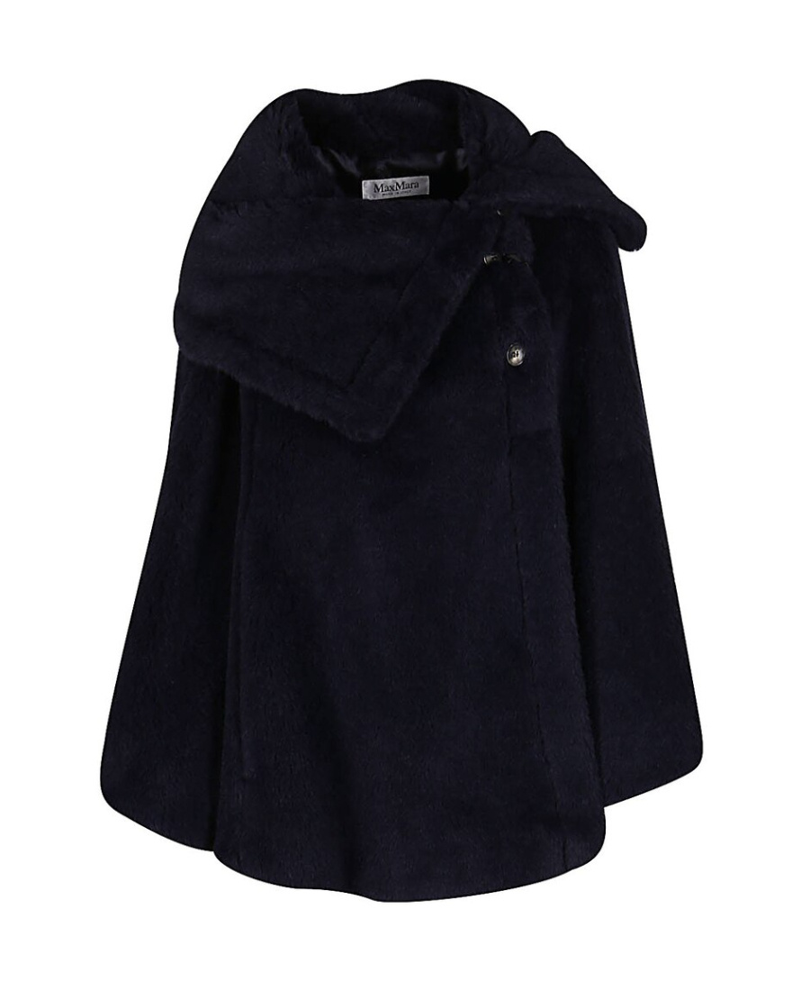 Max Mara Loose Cloak In Black