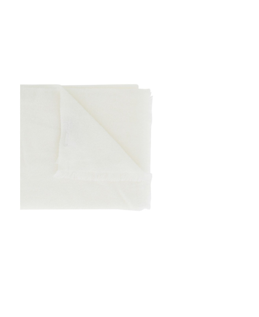 Brunello Cucinelli Frayed Edge Scarf In White