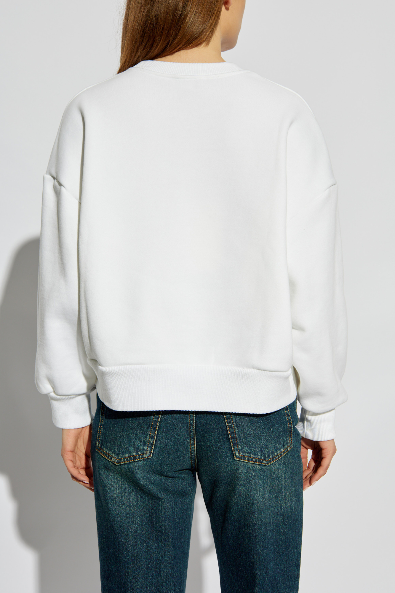 Alexander Mcqueen White Graphic-print Blouse In White