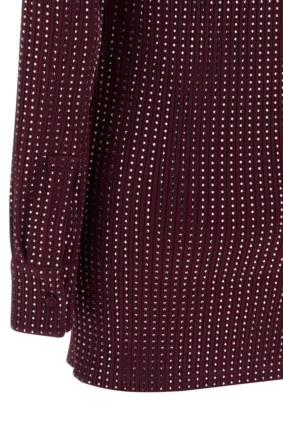 Attico Rhinestone Dress Dresses Bordeaux In Burgundy