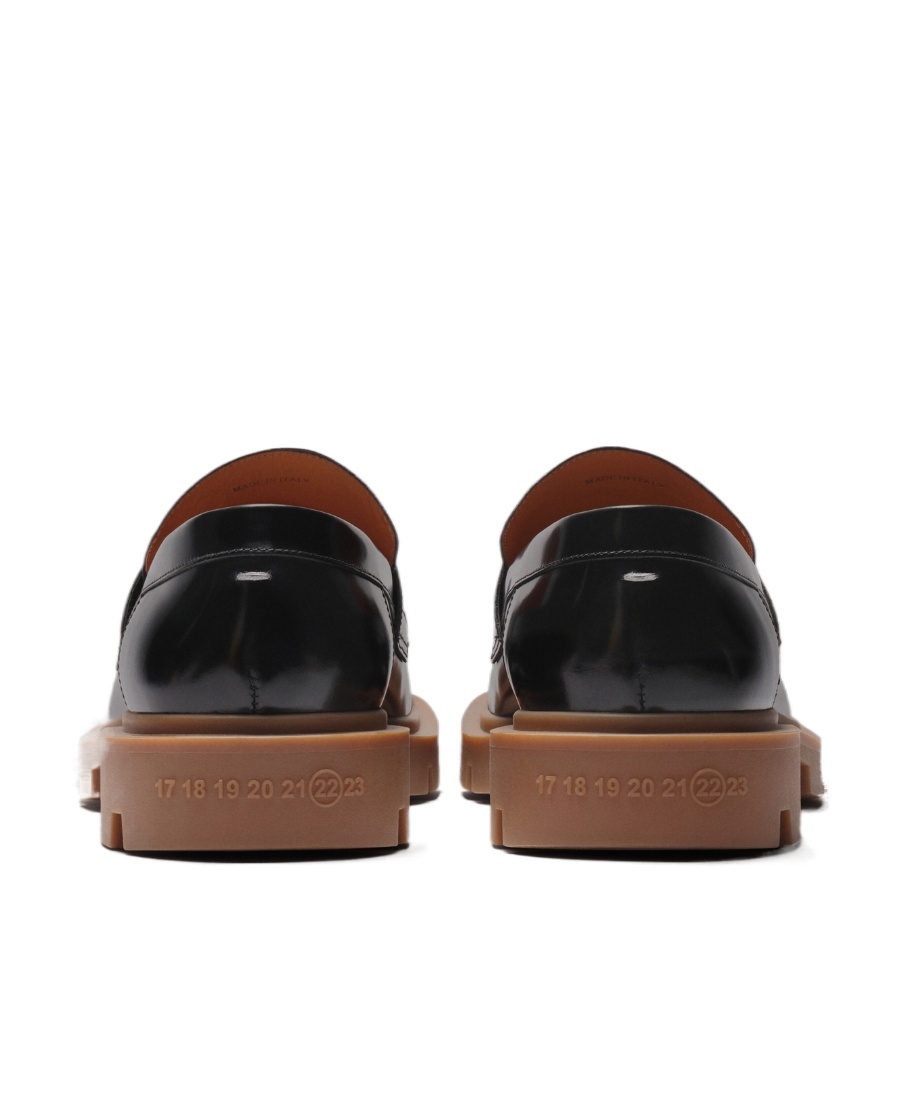 Maison Margiela Ivy Leather Loafers In Black