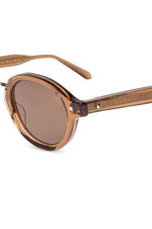 Valentino Eyewear V-essential Round-frame Sunglasses In Brown