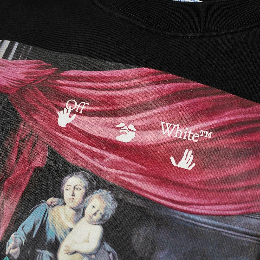 Off-white Caravaggio Painting Long-sleeve Sweatshirt In Black