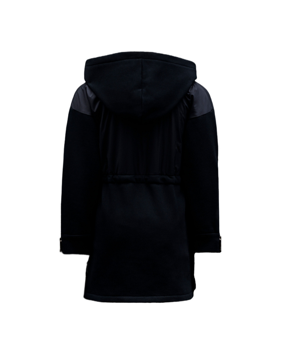 Moncler Teen Half-zip Hoodie Dress In Blue