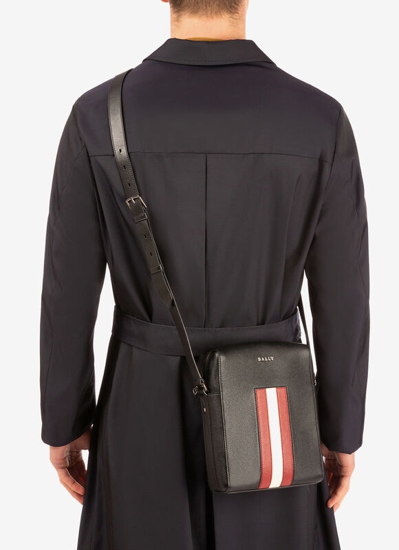 Shop Bally Logo Strap Satchel In Black