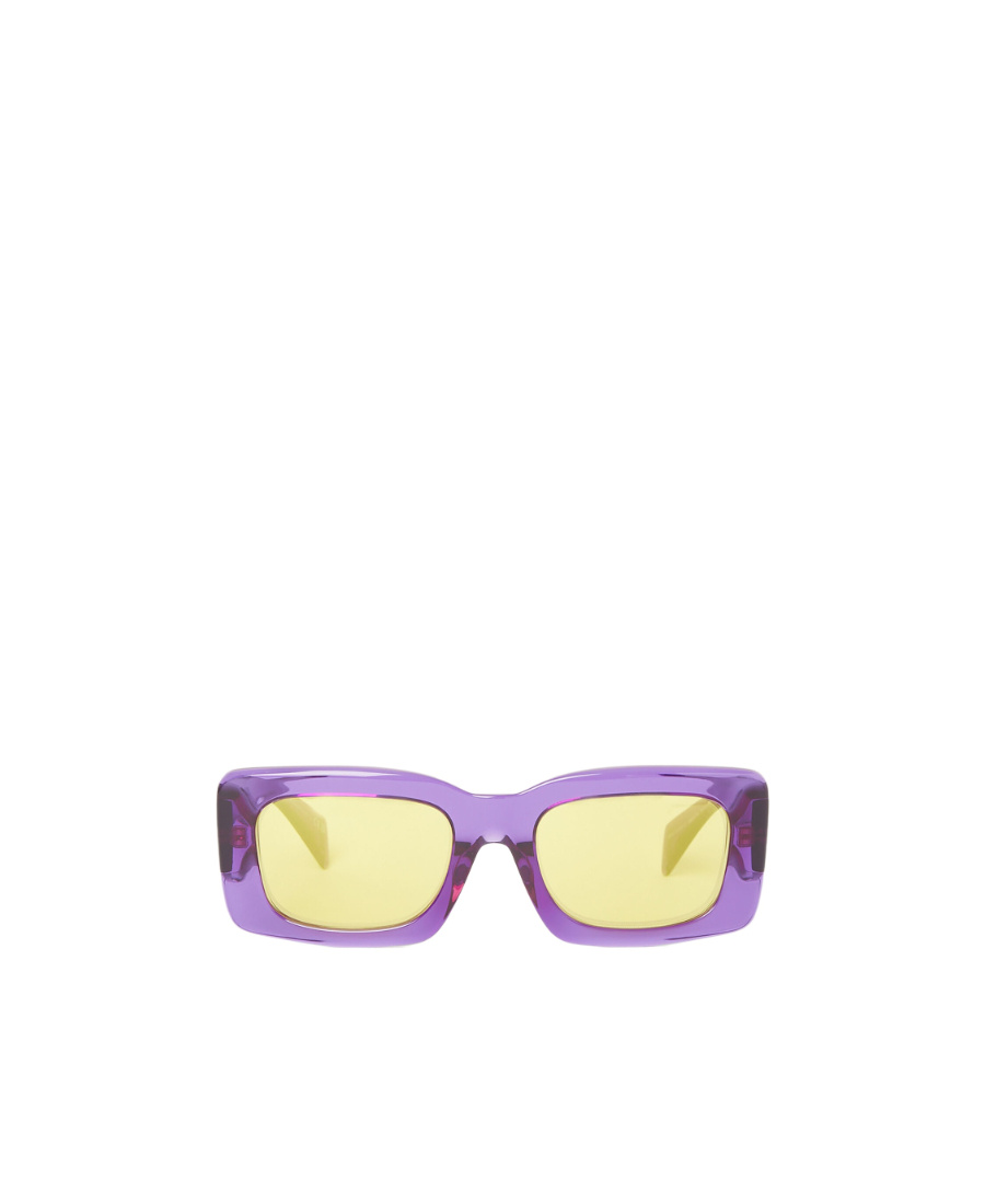 Versace Rectangular Sunglasses In Yellow