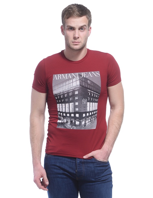 ARMANI JEANS LOGO DETAIL T-SHIRT