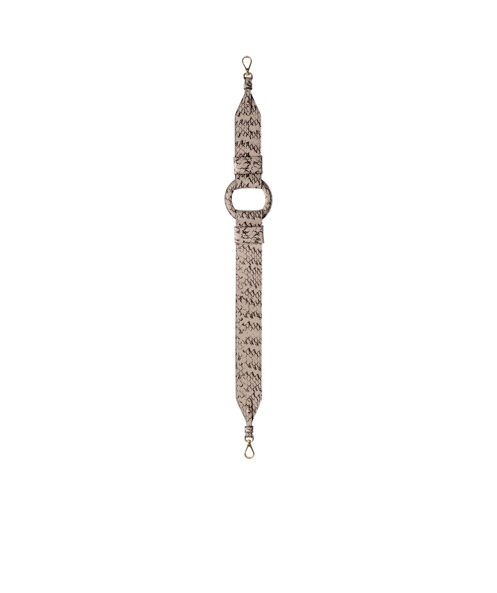 Prada Ayers Leather Shoulder Strap In Stone Grey