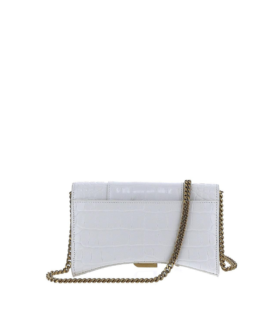 Balenciaga Hourglass Wallet-on-chain In White