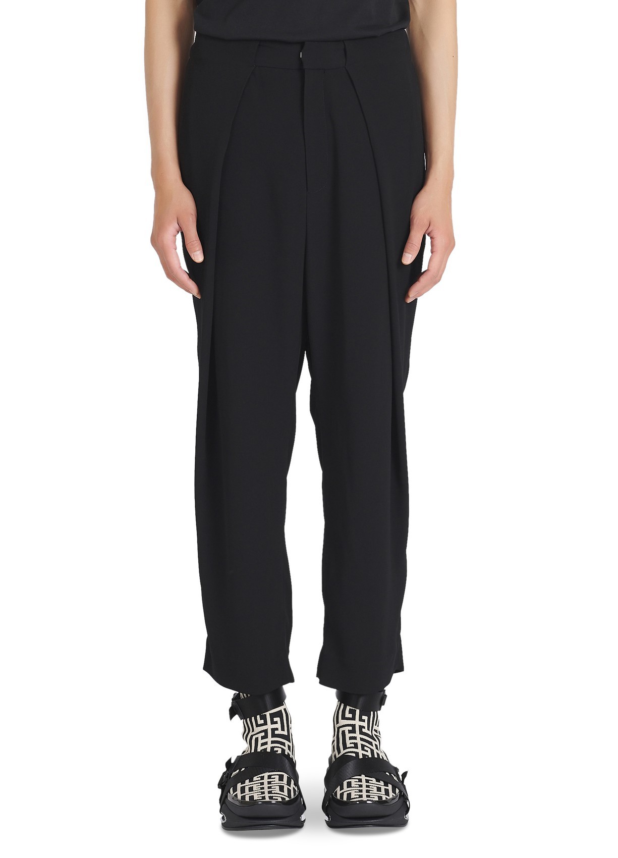 BALMAIN PLEATED CASUAL PANTS