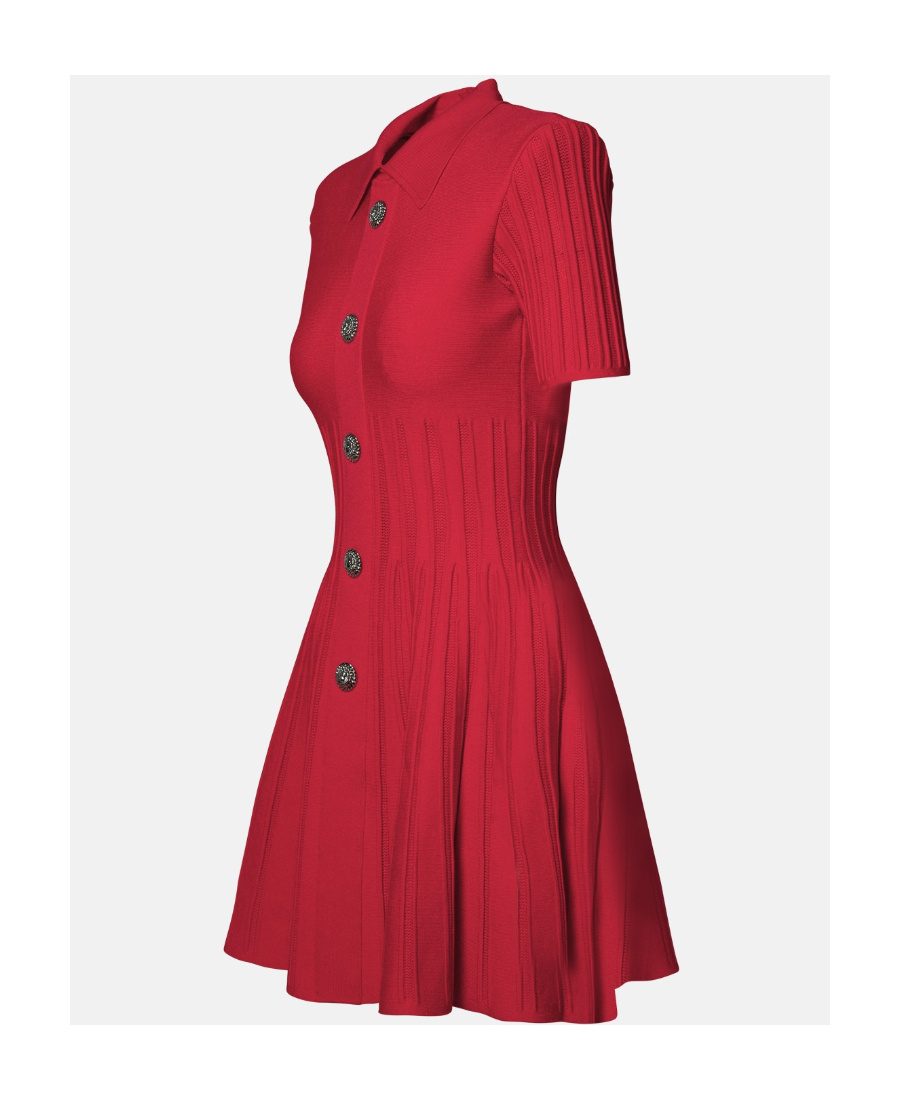 Balmain Dress Buttons In Red