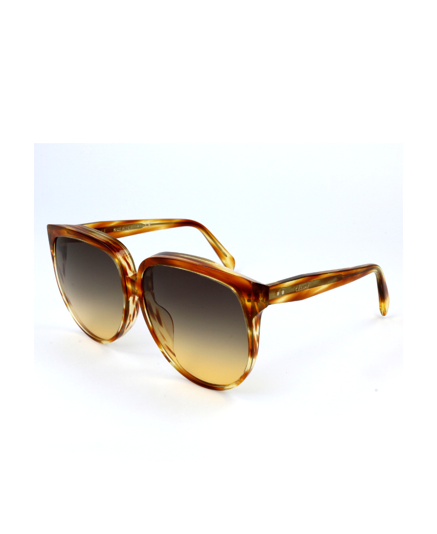 Celine Logo Logo Sunglasses In Brown