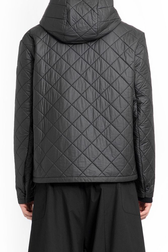 Craig Green Diamond-quilted Hooded Jacket In Black