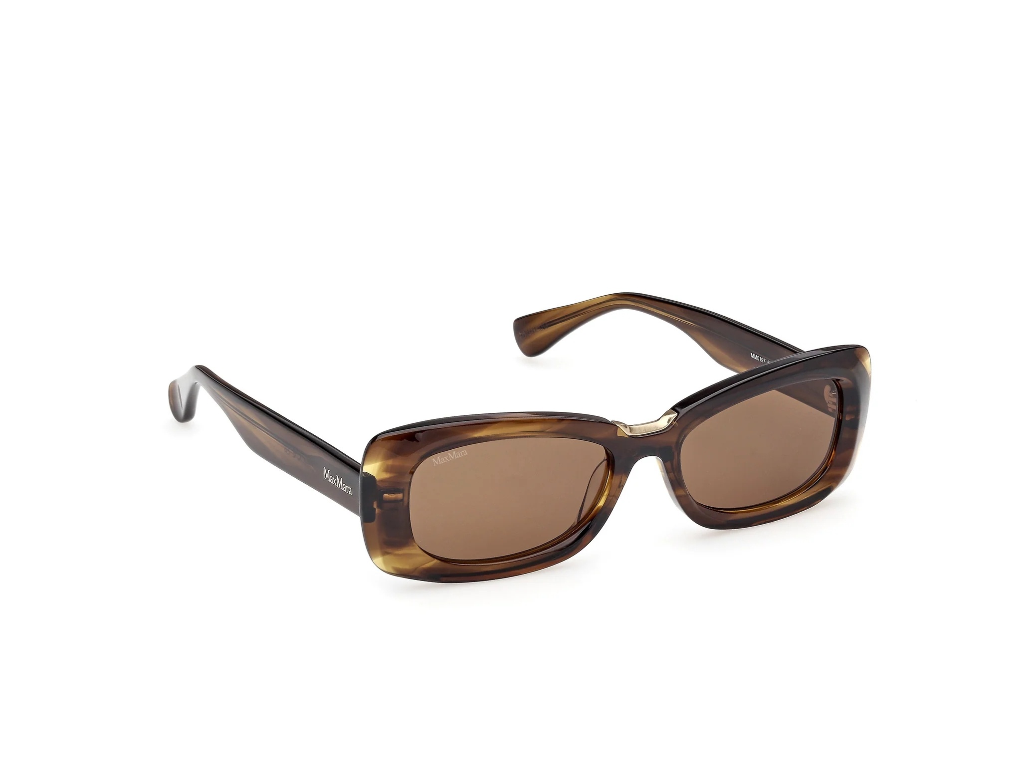 Max Mara Rectangular Frame Sunglasses In Brown