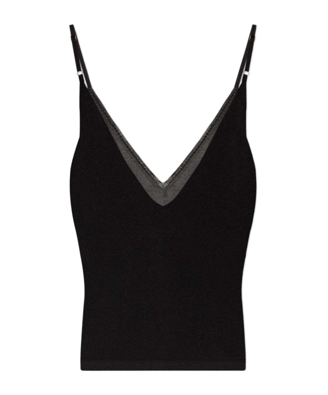 Jacquemus La Maille V-neck Tank Top In Black