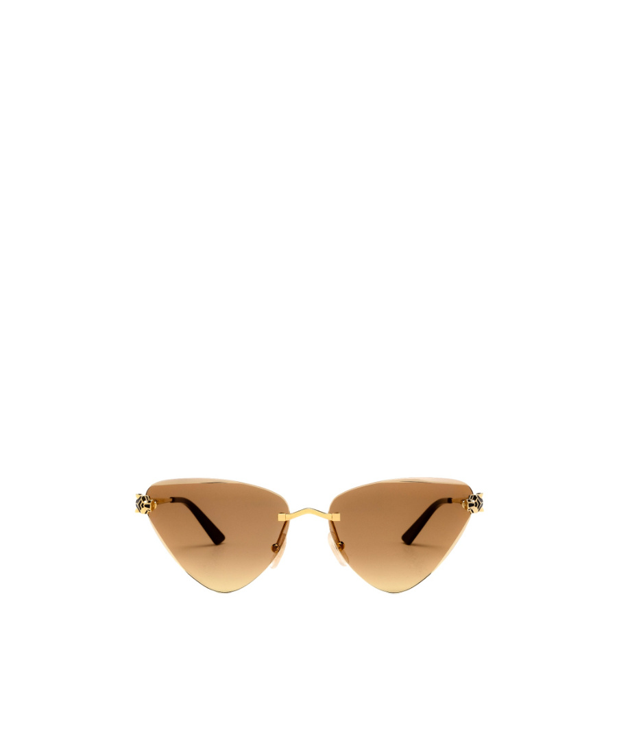 Cartier Panther-plaque Cat-eye Sunglasses In Nude