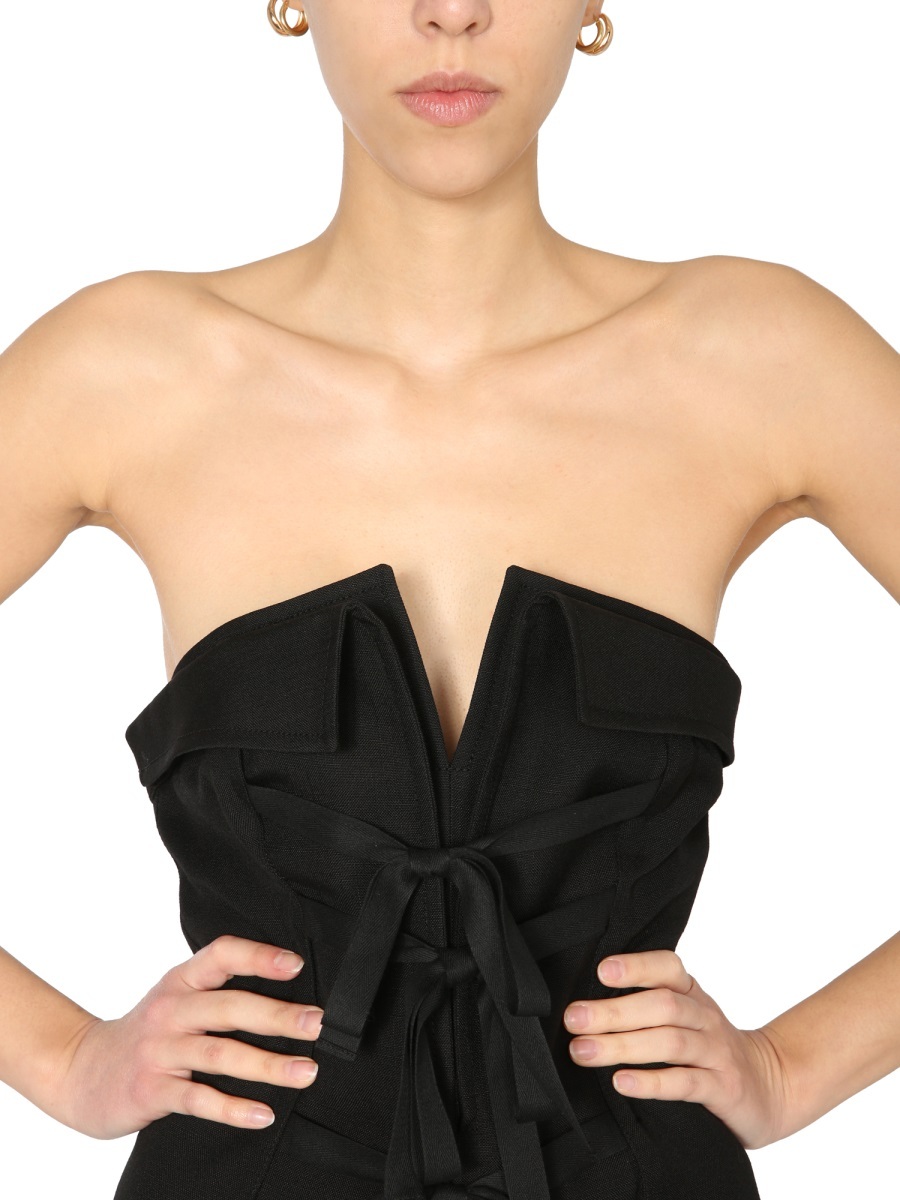 Shop Philosophy Di Lorenzo Serafini Bustier Jumpsuit In Black