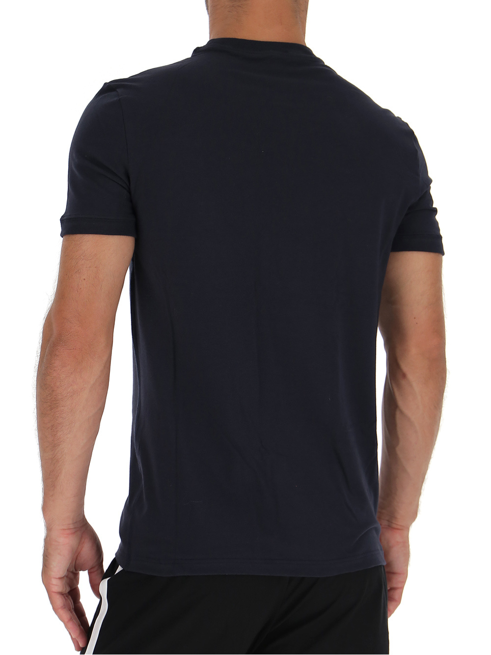 Dolce & Gabbana Tricolor Logo Stretch Cotton T-shirt In Black