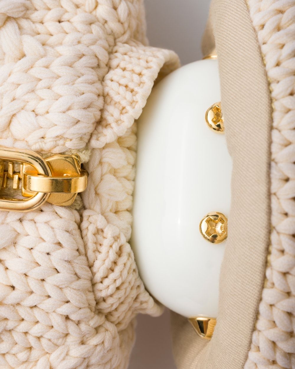 Prada Soft Robot Knit Keychain Charm In Multi