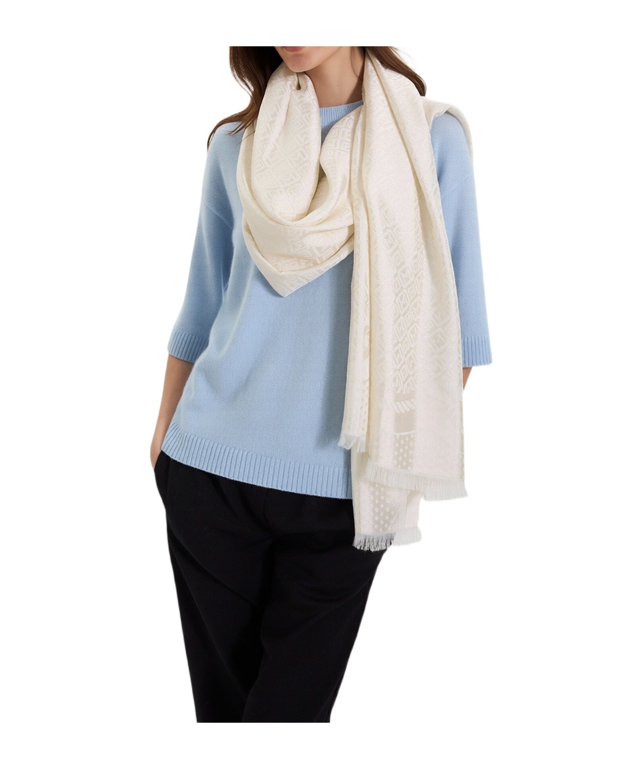 Marella Tasseled Scarf In Light Brown
