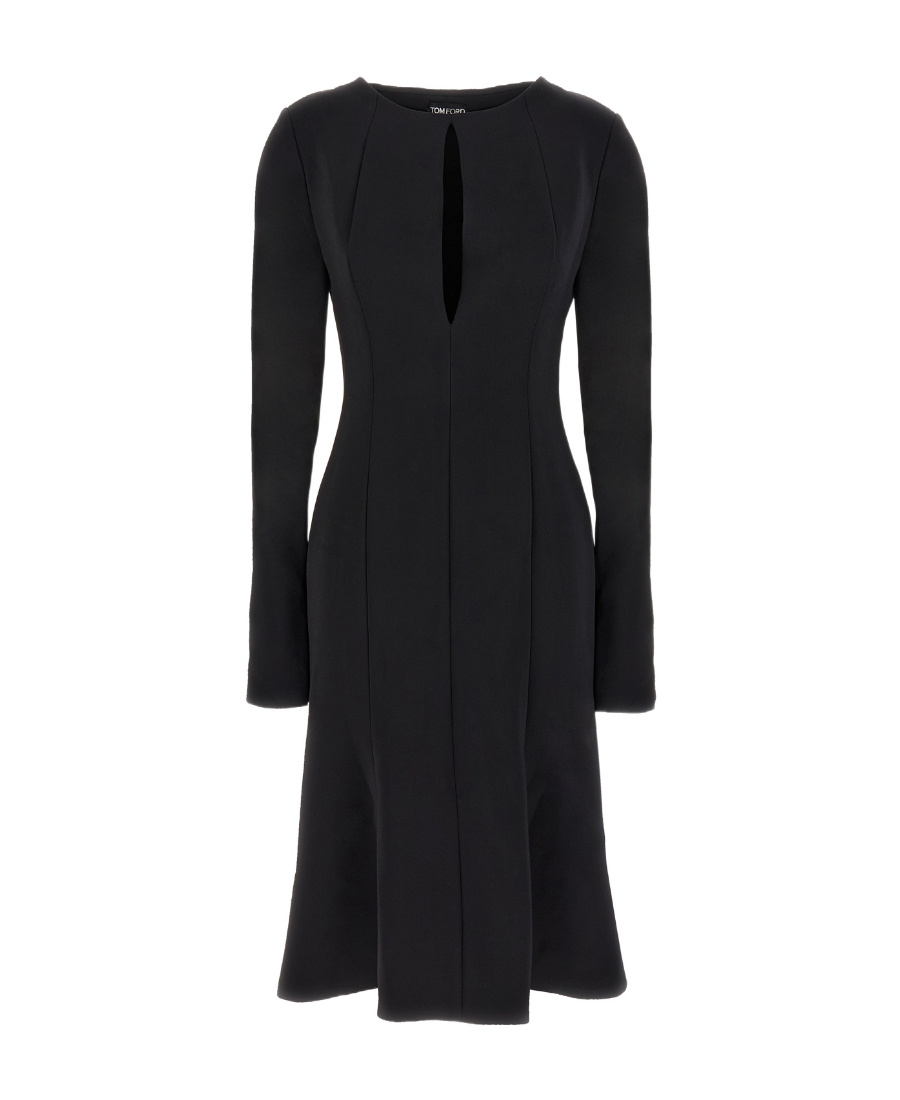 Tom Ford Cut-out Midi Dress In Black