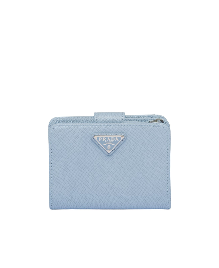 Prada Saffiano Small Wallet In Blue