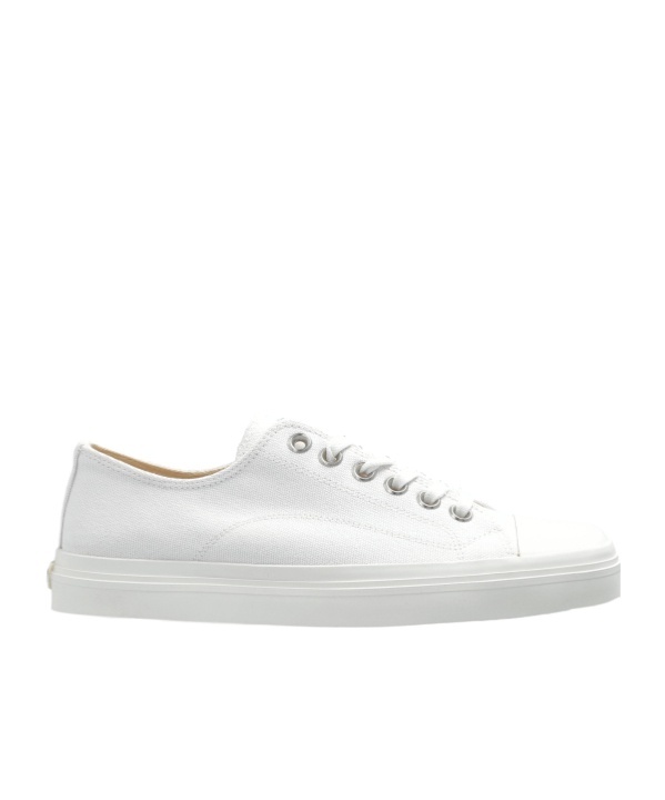 Moschino Square-toe Canvas Sneakers In White
