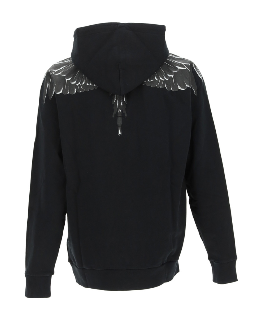 Marcelo Burlon County Of Milan Icon Wings Drawstring Hoodie In Black
