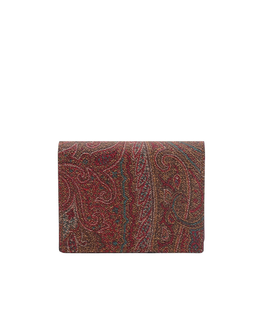 Etro Paisley Jacquard Bi-fold Wallet In Brown
