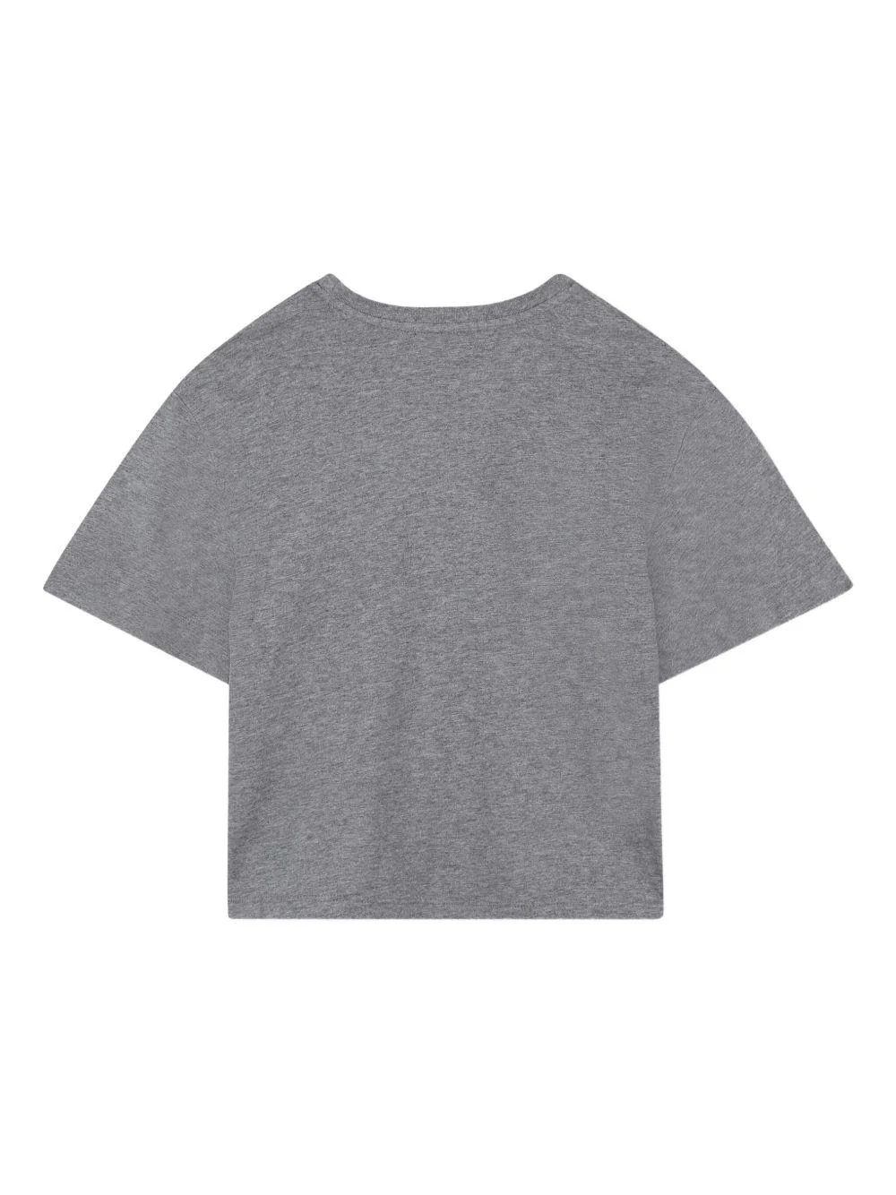 Chloé Logo-print Cropped T-shirt In Gray